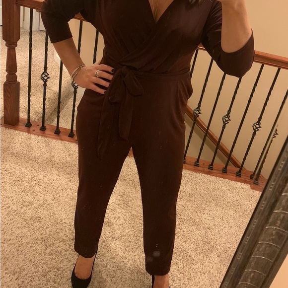 Maroon jumpsuit Express. Small - Picture 1 of 3
